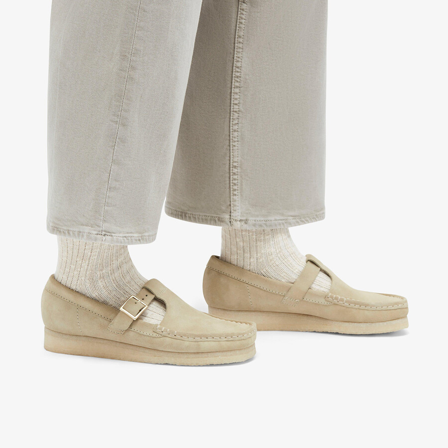wallabee t bar - zamsz klonowy